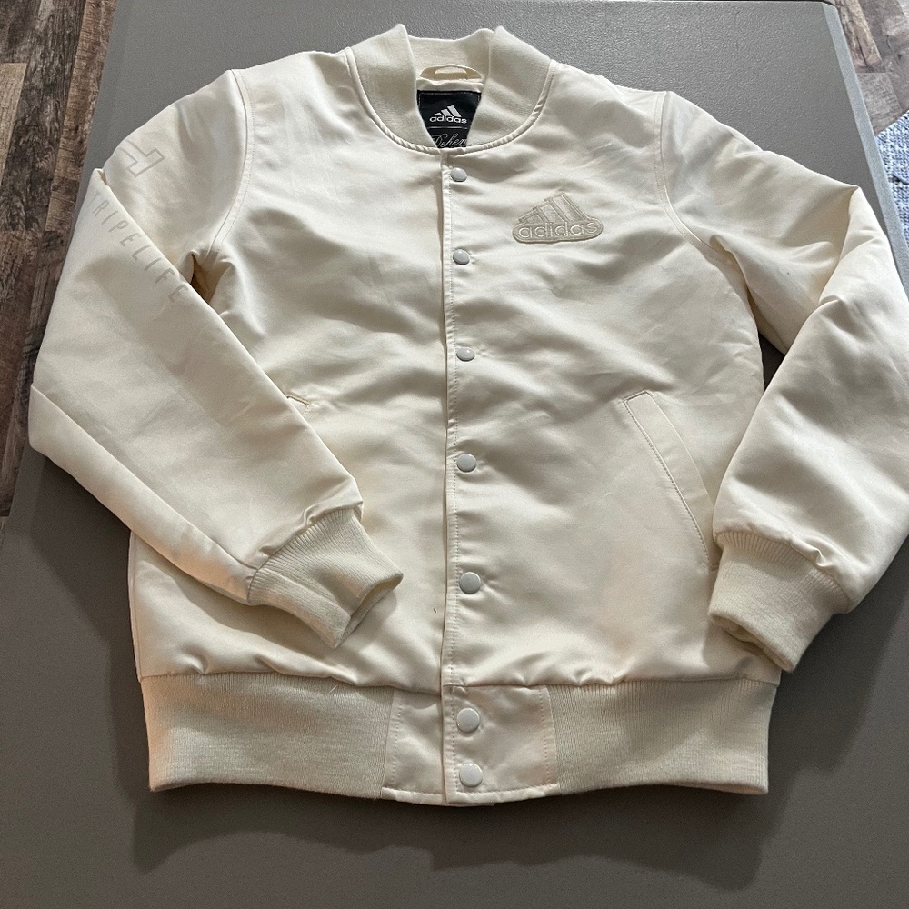 Adidas x Dehen Knitting Co. Bomber Jacket, Limited Edition “Pearl” US Sz Small